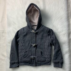 Charcoal Kids Hooded Toggle Jacket